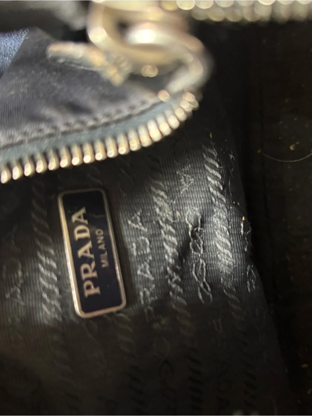 Prada Black Nylon Men's Backpack with Gold Logo Plaque
